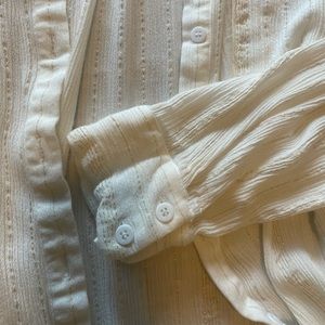 ViciDolls White/Gold Button-Up Size XL